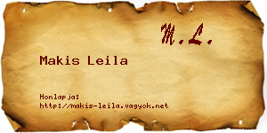 Makis Leila névjegykártya